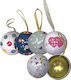 Metallischer Weihnachtsbaumschmuck 7cm Verschiedene Designs