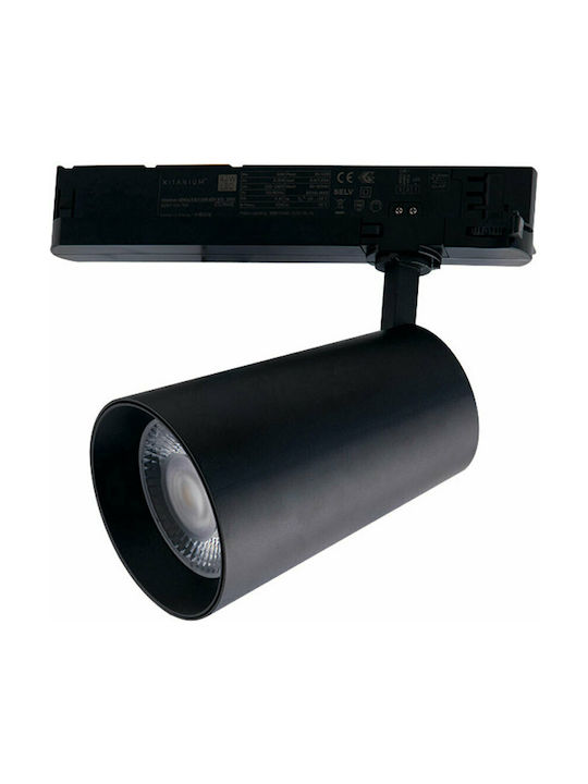 Fan Europe Intec Μονό LED Φυσικό Λευκό Σποτ σε Μαύρο Χρώμα