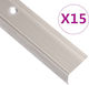 vidaXL Profile Aluminum Stair Profile Shape C 15pcs. Champagne 100cm Aluminum 100x100x3cm 15pcs