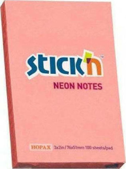 Salko Paper Sticky Note Pads 100 Sheets Pink 7.6x5.1pcs