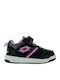 Ace AMF XVI Kinder Sportschuhe Tennis mit Bügel- und Schleifenverschluss Schwarz