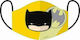 Graffiti Cloth Face Mask Kids Yellow 202902 1pcs