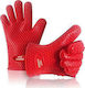 Ofenhandschuh-Set Silikon in Rot Farbe 2Stück
