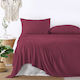 Lino Home Classical Σεντόνι Υπέρδιπλο 240x260εκ. Dark Pink