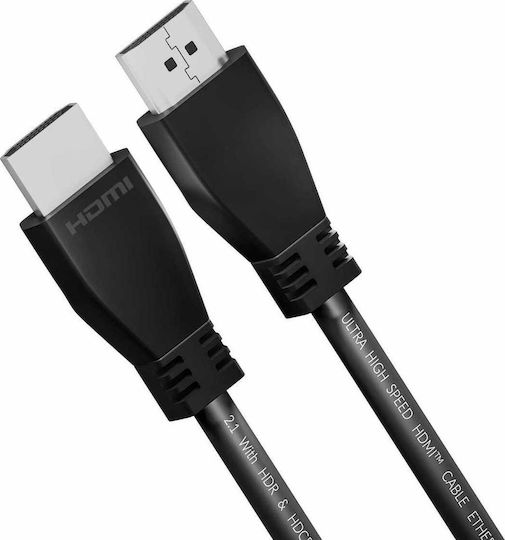 Omega HDMI 2.1 Ultra High Speed 48Gbps 4K 120Hz HDR VRR Cable HDMI male - HDMI male 1.5m Μαύρο