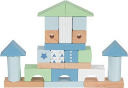 Goki Stacking Toy Building Blocks Lifestyle Aqua made of Wood for 24++ Months