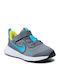 Nike Kids Sports Shoes Running Revolution 5 Smoke Grey / Chlorine Blue