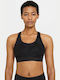 Nike Swoosh UltraBreathe Γυναικείο Αθλητικό Μπουστάκι Μαύρο