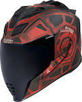 Icon Airflite Blockchain Full Face Helmet with Sun Visor DOT / ECE 22.05 1450gr Red 0101-1328