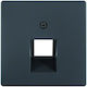 Hager Q.1/Q.3 Netzwerk-Telefon-Steckdosenplatte...
