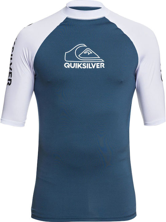 Quiksilver On Tour Ανδρική Κοντομάνικη Αντηλιακή Μπλούζα Πολύχρωμη UPF 50