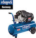 Scheppach HC52DC Cu o singură fază Compresor de aer 97dB cu Putere 3hp și Rezervor de aer 50lt 5906101901