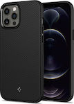 Spigen Mag Armor Plastic / Silicone Back Cover Black (iPhone 12 / 12 Pro)