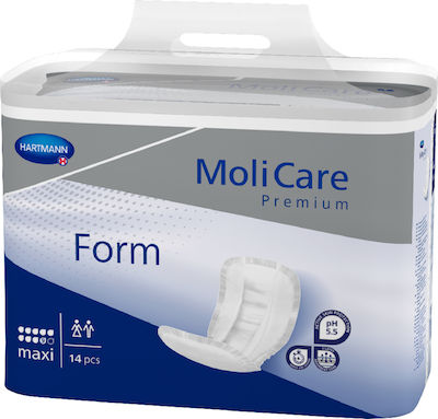 Hartmann Molicare Premium Form Unisex Σερβιέτες Ακράτειας Αυξημένης Ροής 9 Σταγόνες 14τμχ