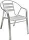 Outdoor-Stuhl Aluminium Silber 54x59x73εκ.