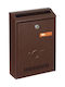 Viometal LTD Madrid 203 Mailbox Metallic in Brown Color 20.2x6.8x28cm