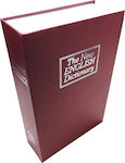 Βιβλίο Χρηματοκιβώτιο Με Κλειδαριά The New English Dictionary Κόκκινο 11.5x8x4.5cm