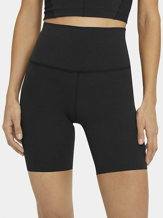 Dri-Fit Luxe Yoga Frauen Kurze Hosen Leggings Hochgeschnitten Schwarz