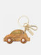 Alviero Martini 1a Classe Keychain Wooden Tabac Brown