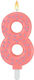 Legami Milano Candle Happy Number 8 Pink