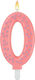 Legami Milano Candle Happy Number 0 Pink
