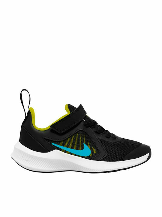 Downshifter Downshifter 10 Kids Sports Shoes Running with Hoop & Loop Closure Black / Chlorine Blue