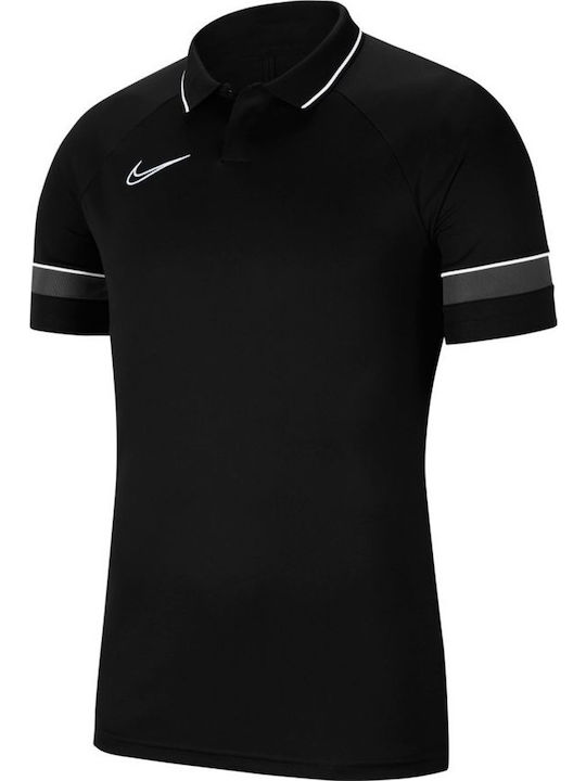 Nike Academy Ανδρική Μπλούζα Dri-Fit Polo Κοντομάνικη Μαύρη