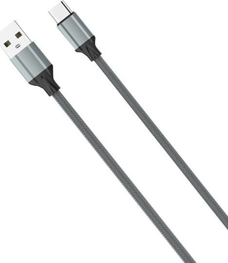 Ldnio LS442 Плетена USB-A към Lightning кабел Сив 2м