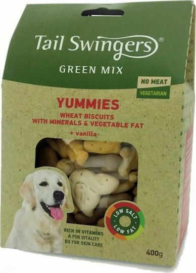Pet Interest Tail Swingers Green Mix Yummies Biscuiți pentru câini cu Vanilie și Cereale 400gr 1322