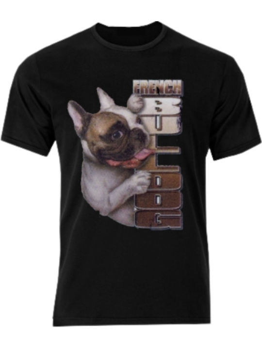 Bulldoggen-T-Shirt Schwarz