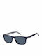 Tommy Hilfiger Men's Sunglasses with Blue Horn-Rimmed Frame and Blue Lens TH1794/S PJP/KU