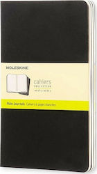 Moleskine Large Cahiers Set 3 Notebooks 70 Sheets A5 with Blank Pages Black QP318EN