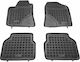Rezaw Plast Set of Front and Rear Mats 4pcs Tray Type for Toyota Avensis 2003-2009 Black
