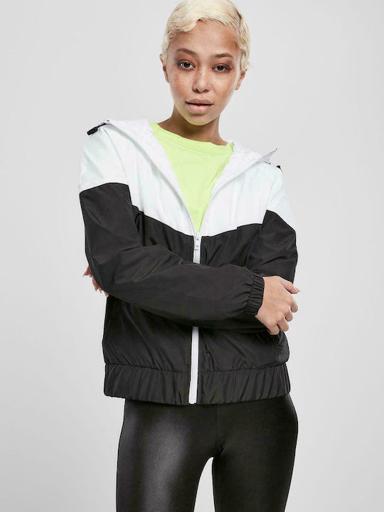 Urban Classics Ladies Arrow TB3638 Women's Running Short Sports Jacket for Spring or Autumn with Hood