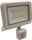 Eurolamp Водоустойчив LED Прожектор 20W Неутрално Бяло 4000K с Motion Sensor IP44