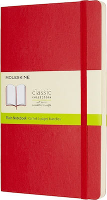 Moleskine Caiet cu Pagini Albe și Elastic Roșu