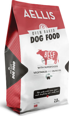 Aellis Oven Baked 2kg Dry Food for Adult Dogs with Calf