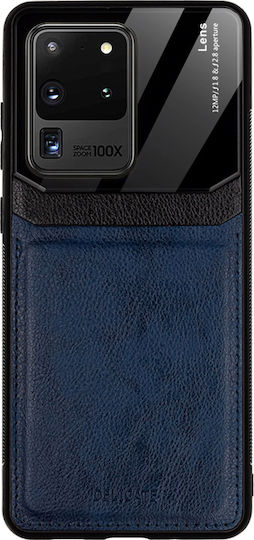 Bodycell Plexiglass Back Cover Piele artificială / Plastic Albastru (Galaxy S20 Ultra)