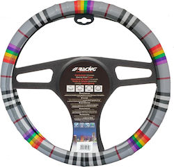 Simoni Racing Κάλυμμα Τιμονιού Αυτοκινήτου Fancy με Διάμετρο 37-39εκ. από Δερματίνη Πολύχρωμο SR