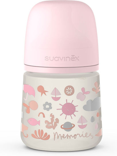 Suavinex Plastic Baby Bottle Memories Anti-Colic with Silicone Teat for 0+ Months Pink 150ml