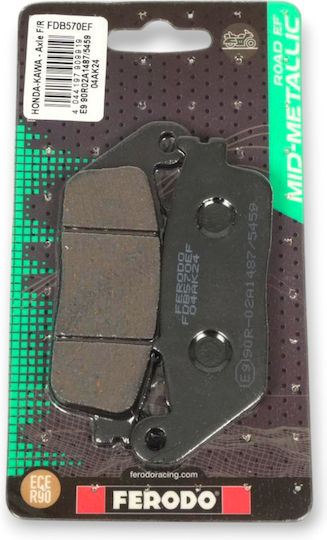 Ferodo Motorcycle Brake Pads Front Organic Brake Pads for Kymco Xciting for Husqvarna WR Kawasaki Versys 650 Kymco Downtown 300 / Xciting 300 / Xciting 500 Triumph Tiger 800 / Street Triple 765 / Bonneville / Tiger / Thruxton 900 / Scrambler / Street Triple 675 / Tiger 900
