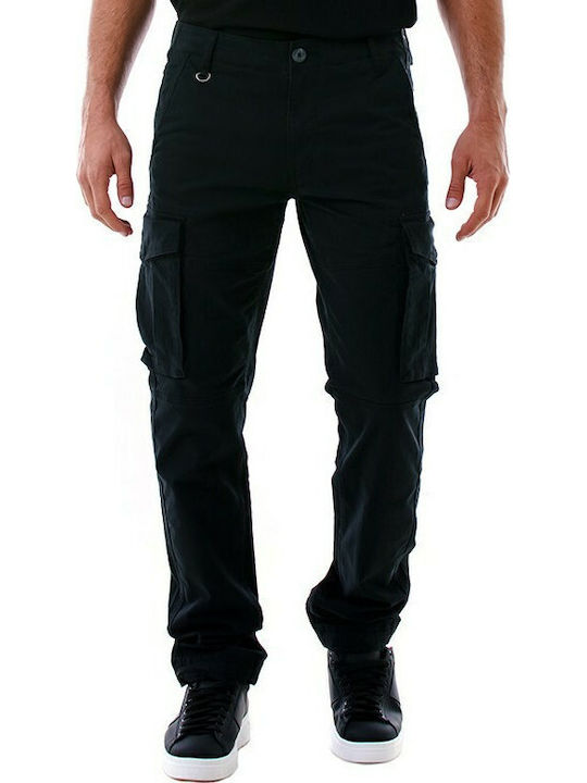 Trousers Cargo Elastic in Regular Fit Black