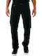 Trousers Cargo Elastic in Regular Fit Black