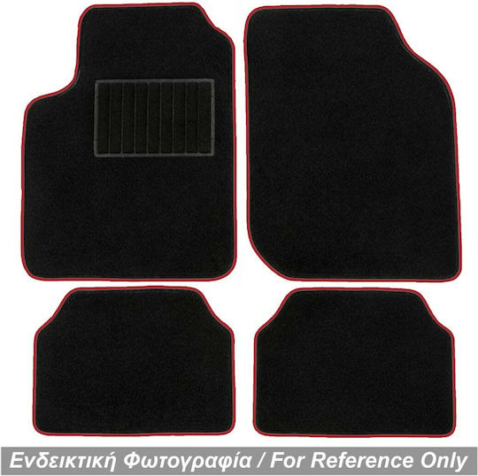 Race Axion Set of Front and Rear Mats 4pcs for Peugeot 106 Red / Black