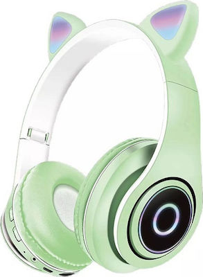 P39M Cat Ear Led Wireless On Ear Headphones with 10 hours of Operation Greeα