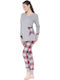 Jeannette Lingerie Set Winter Women's Pajamas Gray