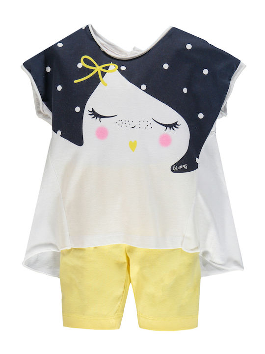 Kids Set Girl 201BEEM002.903 White Yellow