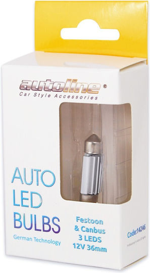 Autoline Lampen Auto Canbus LED 6000K Kaltes Weiß 12V 2Stück