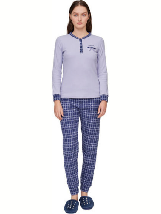 Noidinotte Winter Women's Pyjama Set Lilac 6928 FA6928