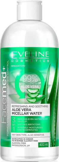 Eveline Aloe Vera Micellar Water Micellar Water Αφαίρεσης Μακιγιάζ Προσώπου & Ματιών 400ml